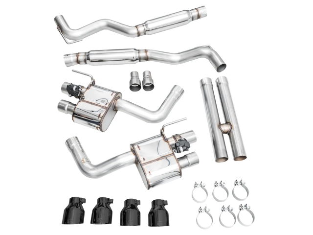 AWE-TUNING SWITCHPATH Cat-Back Exhaust w/ Quad Diamond Black Tips (2024 Ford Mustang GT)