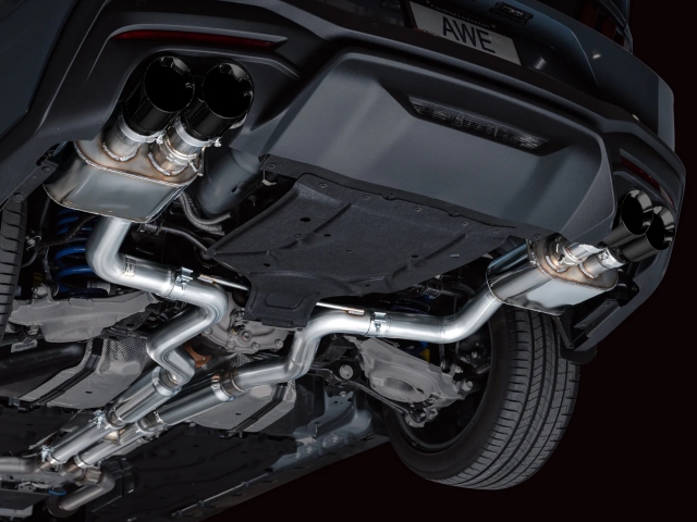 AWE-TUNING SWITCHPATH Cat-Back Exhaust w/ Quad Diamond Black Tips (2024 Ford Mustang GT)