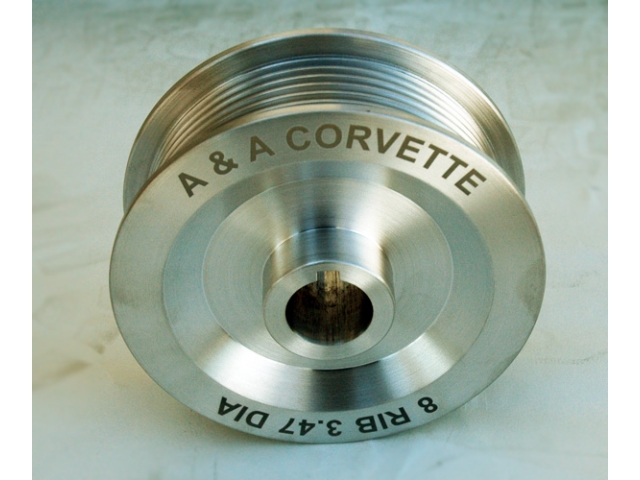 A&A Corvette 3.47" 8-Rib Supercharger Pulley - Click Image to Close