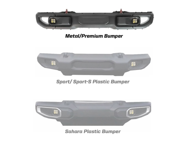 baja designs SQUADRON-R Fog Pocket Light Kit (2018-2022 Wrangler JL & JLU Rubicon & Gladiator JT Rubicon) - Click Image to Close