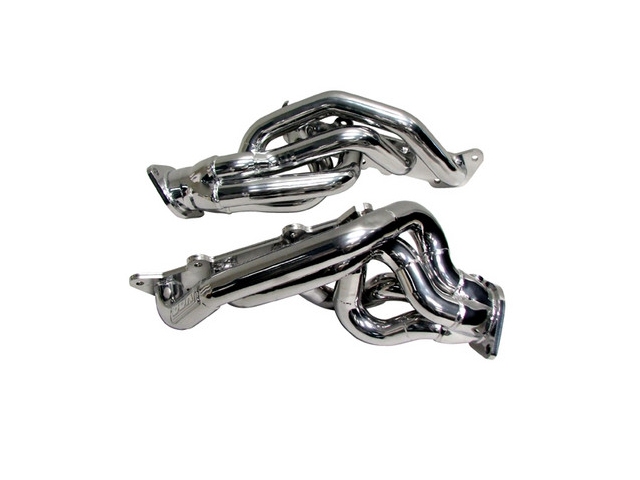 BBK 1-5/8" Tuned-Length Shorty Headers, Polished Ceramic (2011-2014 Mustang GT) - Click Image to Close