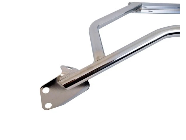 BBK GRIPP Strut Tower Brace, Powder Chrome (1996-2004 Ford Mustang GT) - Click Image to Close