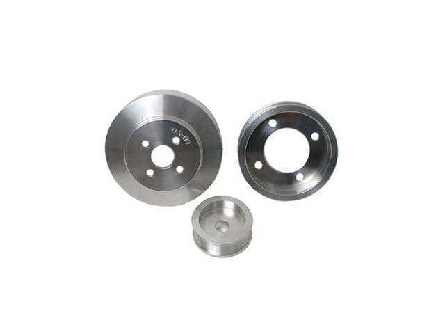 BBK 3 Piece Aluminum Underdrive Pulley Kit (1994-1995 Mustang GT) - Click Image to Close