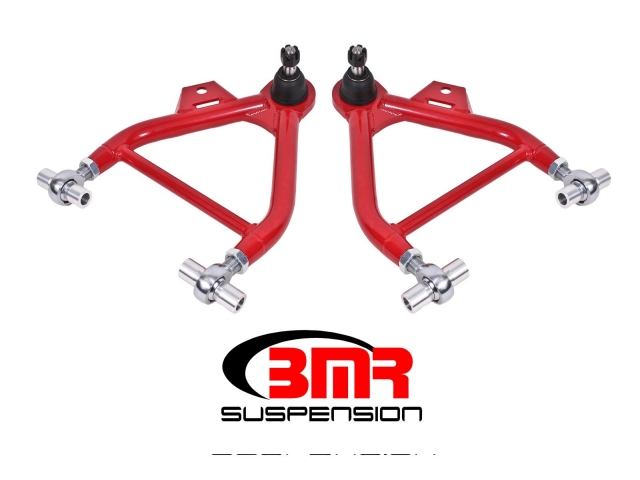 BMR Lower A-Arms w/ Polyurethane Bushings, Adjustable, Tall Ball Joints (1979-1993 Mustang) - Click Image to Close