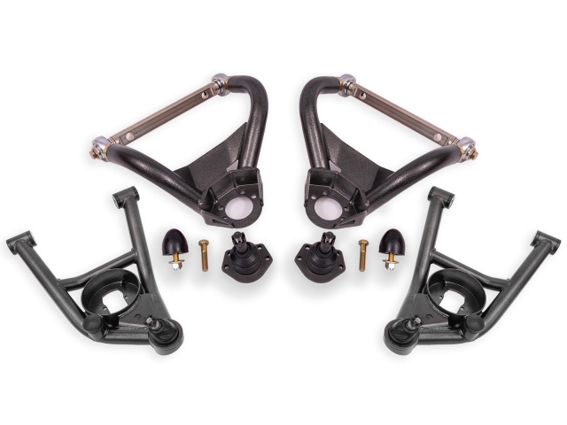 BMR Upper & Lower A-Arm Kit w/ Delrin Bushings, Adjustable, Standard Ball Joint (1964-1972 GM A-Body)