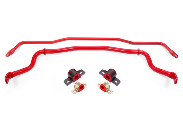 BMR Sway Bars w/ Polyurethane Bushings, 35mm Front & 22mm Rear, Hollow, Adjustable & Non-Adjustable (2015-2023 Ford Mustang) - Click Image to Close