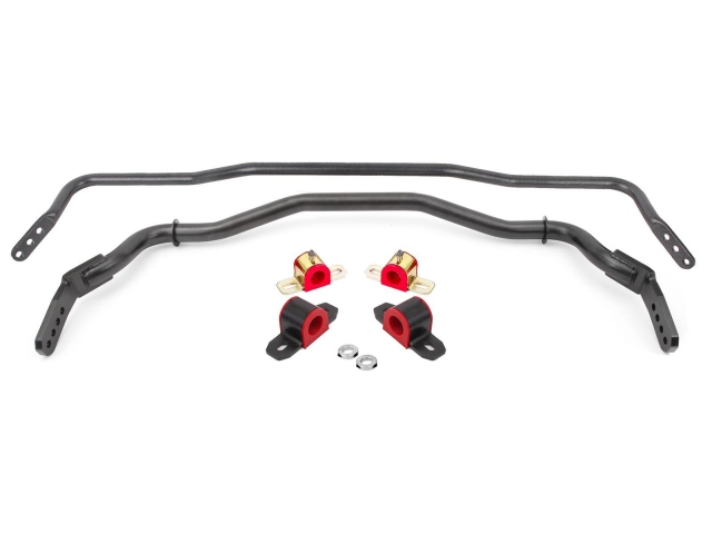 BMR Sway Bars w/ Polyurethane Bushings, 38mm Front & 25mm Rear, Hollow, Adjustable (2015-2023 Ford Mustang)