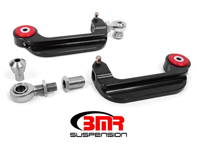 BMR Billet Aluminum Camber Links w/ Polyurethane & Rod Ends, Adjustable (2015-2024 Ford Mustang) - Click Image to Close