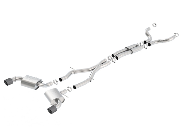 Borla Cat-Back Exhaust "S-Type" w/ Carbon Fiber Tips, 3" (2016-2020 Camaro SS)