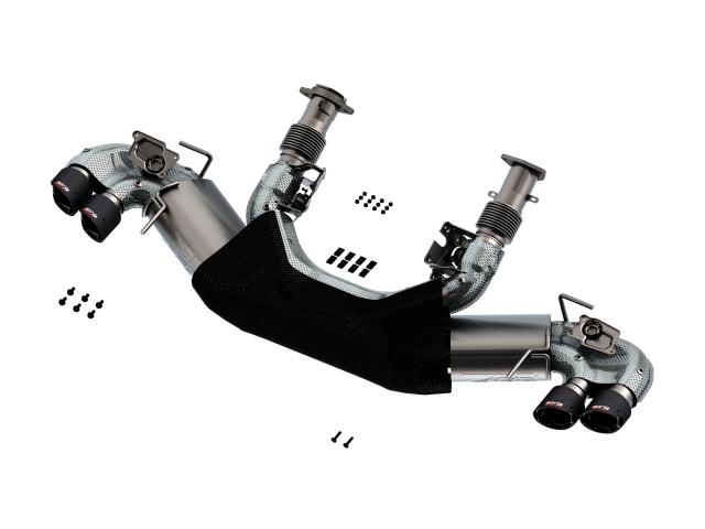 Borla Cat-Back Exhaust "ATAK" w/ Carbon Fiber Tips, 3"/2.75"/2.25" (2020-2021 Corvette Stingray) - Click Image to Close