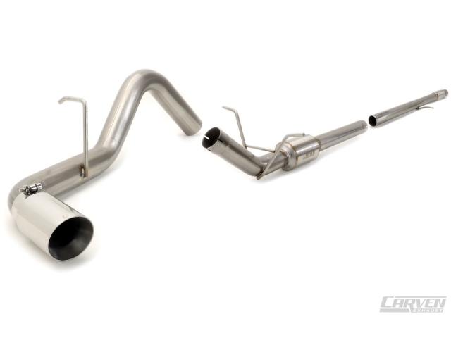 CARVEN "COMPETITOR SERIES" Cat-Back Exhaust w/ Polished Tip (2010-2018 Silverado & Sierra 4.8L & 5.3L V8)