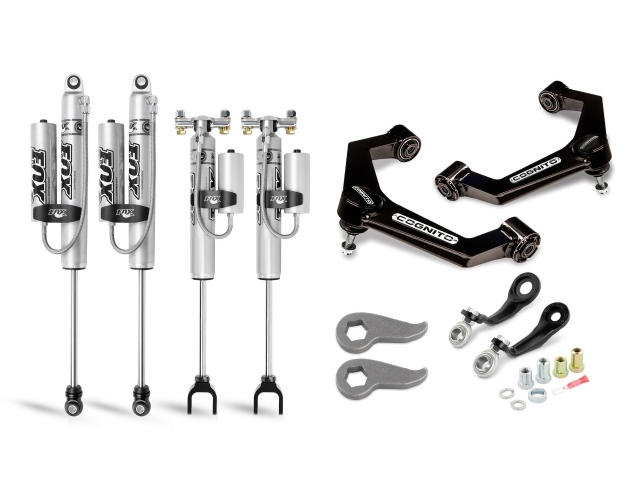 COGNITO 3-Inch Premier Leveling Kit w/ FOX PSRR 2.0 Shocks (2020-2025 Chevrolet Silverado & GM Sierra 2500HD & 3500 HD)