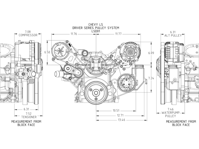 CONCEPT ONE DRIVER SERIES Pulley Kit (GM LS)