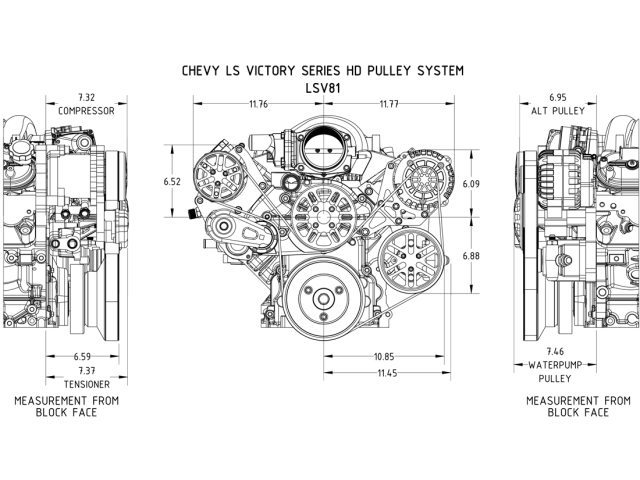 CONCEPT ONE VICTORY SERIES HD Pulley Kit (GM LS)