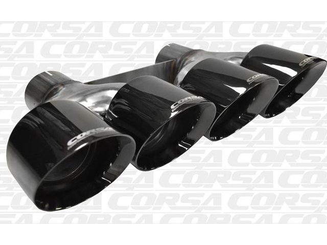 CORSA Dual Rear Exit Exhaust Quad 4.5" Black PVD Tips (2014-2019 Corvette Stingray, Grand Sport, Z06 & ZR1) - Click Image to Close