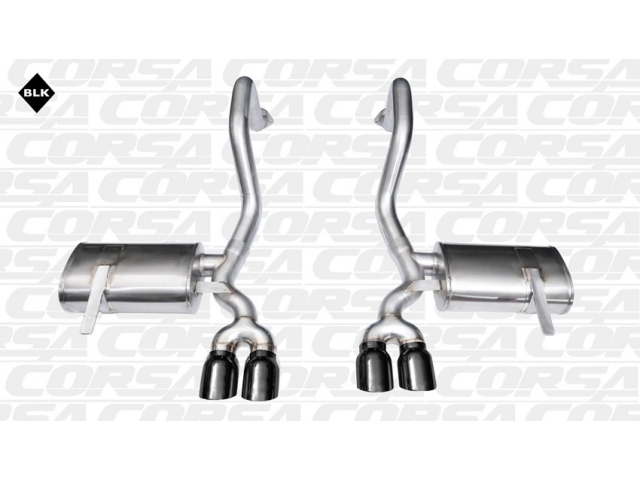 CORSA XTREME 2.5" Dual Rear Exit Axle-Back Exhaust w/ Twin 3.5" Black PVD Tips (1997-2004 Corvette & Z06) - Click Image to Close