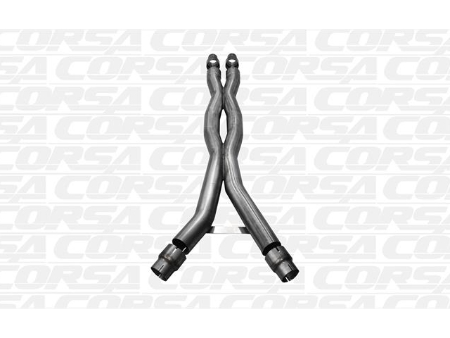 CORSA 3.0" Double X-Pipe (2015-2024 Mustang GT & 2021-2023 Mustang Mach 1) - Click Image to Close