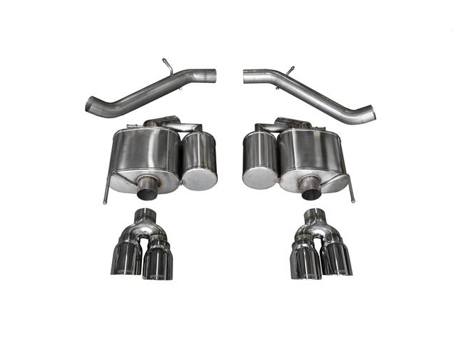 CORSA SPORT 3.0" Dual Rear Exit Axle-Back Exhaust w/ Twin 4.0" Polished Tips (2016-2018 ATS-V) - Click Image to Close