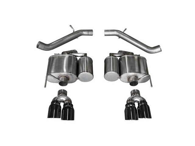 CORSA SPORT 3.0" Dual Rear Exit Axle-Back Exhaust w/ Twin 4.0" Black PVD Tips (2016-2018 ATS-V) - Click Image to Close