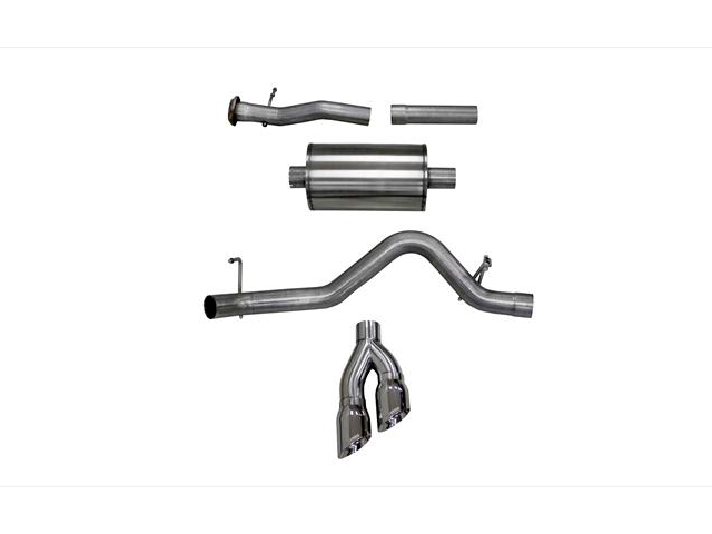 CORSA SPORT 3.0" Single Side Exit Cat-Back Exhaust w/ Twin 4.0" Polished Tips (2015-2016 Colorado & Canyon 3.6L V6) - Click Image to Close