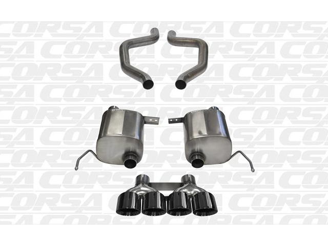 CORSA SPORT 3.0" Single Side Exit Cat-Back Exhaust w/ Twin 4.0" Black PVD Tips (2015-2017 Suburban & Yukon XL 5.3L V8)