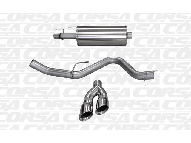 CORSA SPORT 3.0" Single Side Exit Cat-Back Exhaust w/ Twin 4.0" Polished Tips (2015-2018 F-150 2.7L & 3.5L EcoBoost)