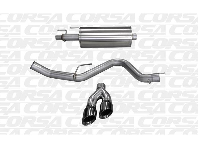 CORSA SPORT 3.0" Single Side Exit Cat-Back Exhaust w/ Twin 4.0" Black PVD Tips (2015-2018 F-150 2.7L & 3.5L EcoBoost)