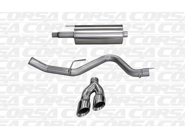 CORSA SPORT 3.0" Single Side Exit Cat-Back Exhaust w/ Twin 4.0" Polished Tips (2015-2018 F-150 5.0L COYOTE)