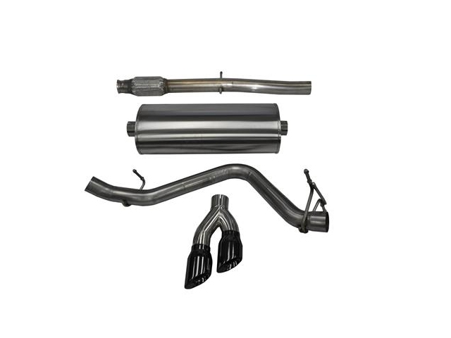 CORSA TOURING 3.0" Singe Side Exit Cat-Back Exhaust w/ Twin 4.0" Black Tips (2014-2017 Silverado & Sierra 1500 5.3L V8) - Click Image to Close