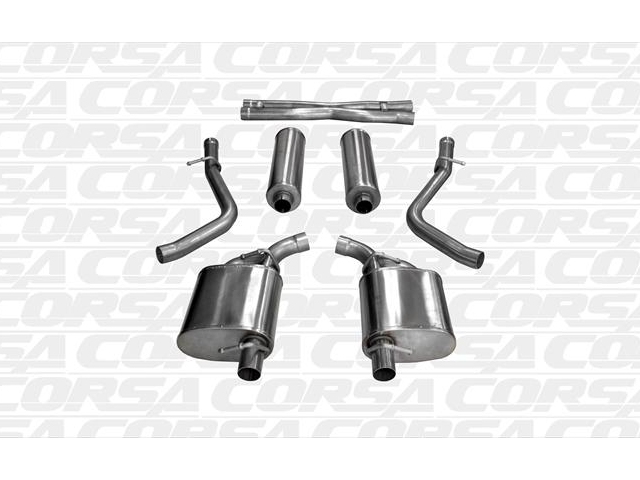 CORSA SPORT 2.5" Dual Rear Exit Cat-Back Exhaust w/o Tips (2015-2017 300C & Charger 5.7L HEMI) - Click Image to Close
