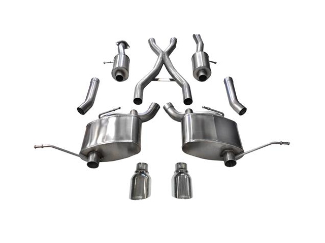 CORSA SPORT 2.5" Dual Rear Exit Cat-Back Exhaust w/ Twin 4.5" Polished Tips (2011-2017 Grand Cherokee 5.7L HEMI) - Click Image to Close