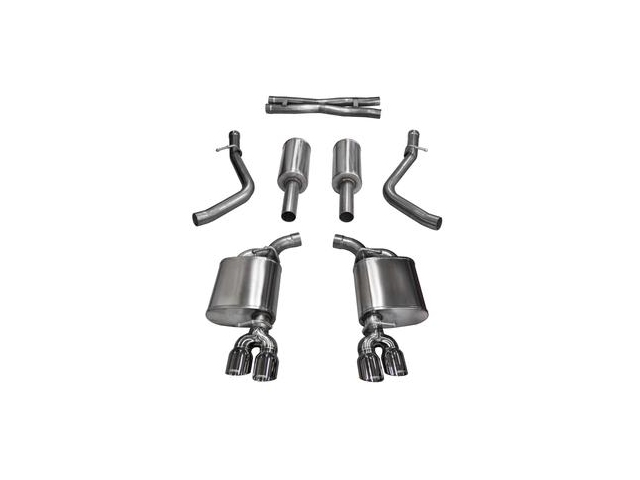 CORSA SPORT 2.5" Dual Rear Exit Cat-Back Exhaust w/ Twin 3.5" Polished Tips (2017-2018 Challenger 5.7L HEMI) - Click Image to Close
