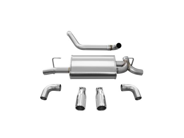 CORSA SPORT 2.5" Dual Rear Exit Axle-Back Exhaust w/ Single 3.5" Polished Tips (2018-2019 Wrangler JL)