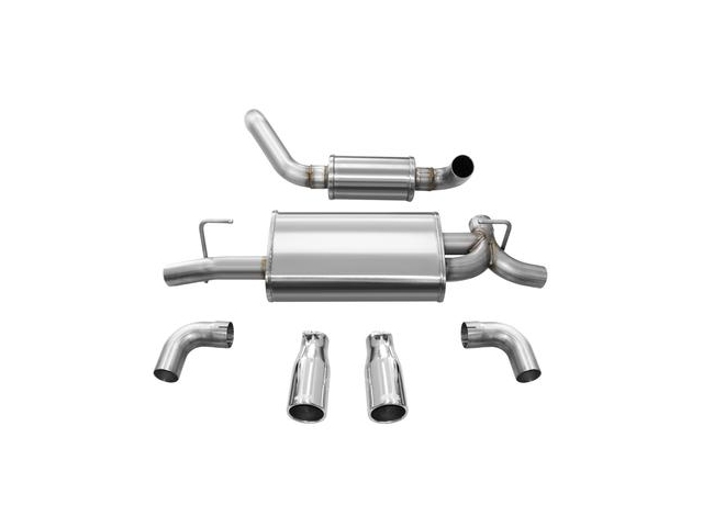 CORSA TOURING 2.5" Dual Rear Exit Axle-Back Exhaust w/ Single 3.5" Polished Tips (2018-2019 Wrangler JL)