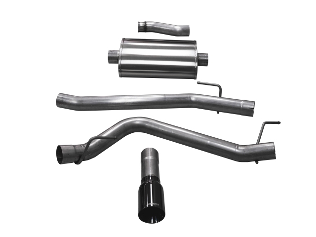 CORSA SPORT 3.0" Single Side Exit Cat-Back Exhaust w/ Single 4.0" Black PVD Tip (2020 Gladiator JT) - Click Image to Close