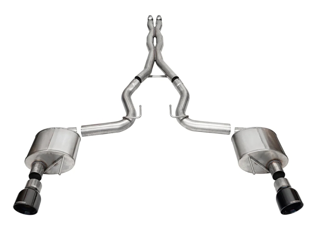 CORSA XTREME 3" Dual Rear Exit Cat-Back Exhaust w/ 4.5" Black PVD PRO-SERIES Tips (2024 Ford Mustang GT)