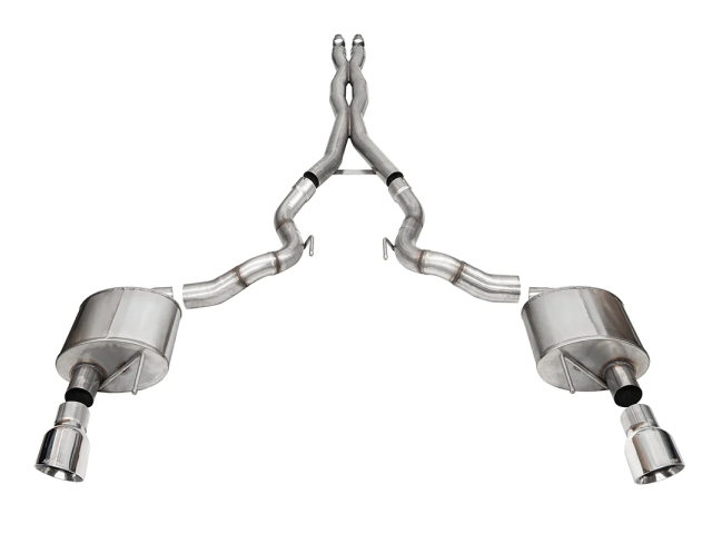 CORSA XTREME 3" Dual Rear Exit Cat-Back Exhaust w/ 4.5" Polished PRO-SERIES Tips (2024 Ford Mustang GT)