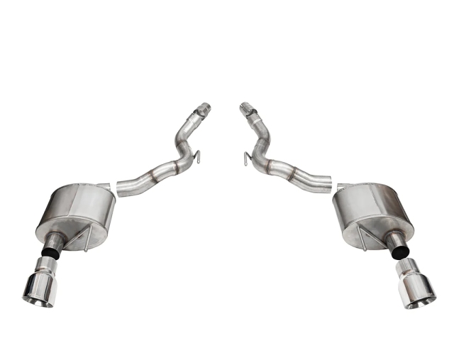 CORSA SPORT 3" Dual Rear Exit Axle-Back Exhaust w/ 4.5" Polished PRO-SERIES Tips (2024 Ford Mustang GT)