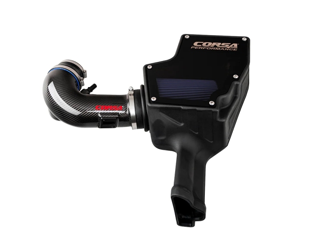CORSA Closed Box Cold Air Intake w/ MaxFlow 5, Carbon Fiber (2018-2023 Ford Mustang GT) - Click Image to Close