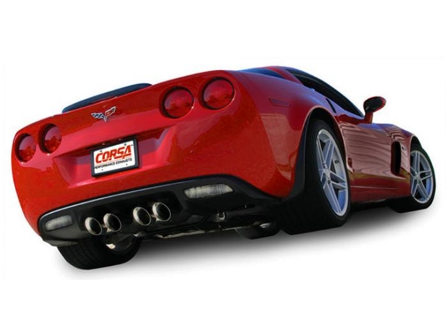 CORSA SPORT 3.0" Dual Rear Exit Axle-Back Exhaust w/ Twin 4.0" Polished Tips (2006-2013 Corvette Z06 & ZR1)