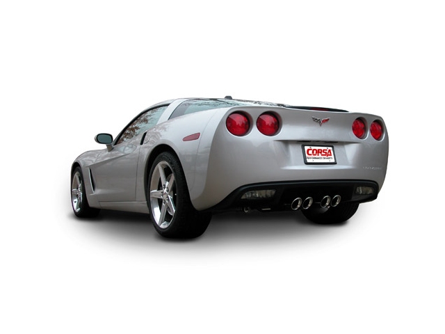 CORSA SPORT 2.5" Dual Rear Exit Axle-Back Exhaust w/ Twin 3.5" Polished Tips (2009-2013 Corvette LS3) - Click Image to Close