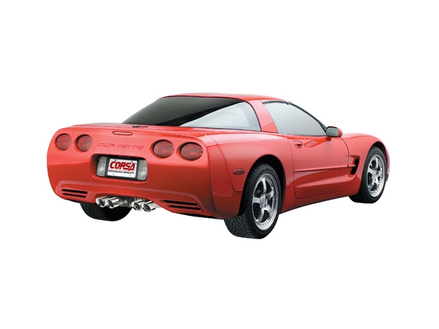 CORSA SPORT 2.5" Dual Rear Exit Axle-Back Exhaust w/ Twin 3.5" Polished Tips (1997-2004 Corvette & Z06)