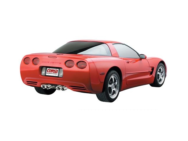 CORSA XTREME 2.5" Dual Rear Exit Cat-Back Exhaust w/ Twin 3.5" Polished Tips (1997-2004 Corvette & Z06) - Click Image to Close
