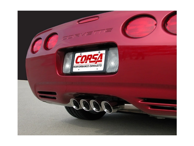 CORSA SPORT 2.5" Dual Rear Exit Axle-Back Exhaust w/ Tigershark 3.5" Polished Tips (1997-2004 Corvette & Z06)