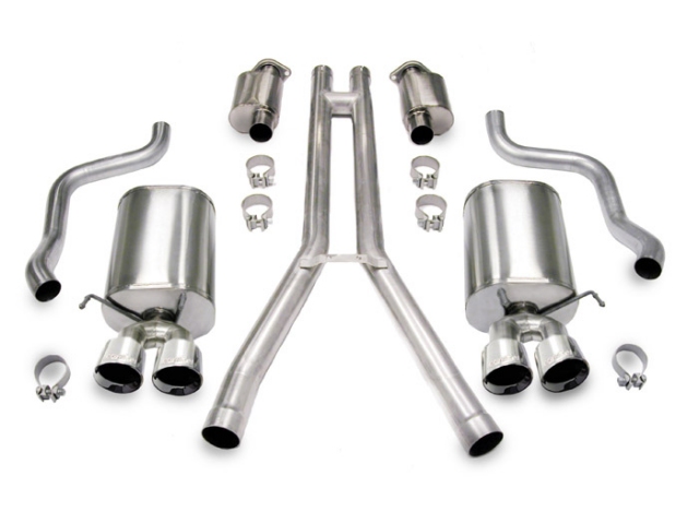 CORSA SPORT 2.5" Dual Rear Exit Cat-Back Exhaust w/ Twin 3.5" Polished Tips (2004-2008 Cadillac XLR) - Click Image to Close