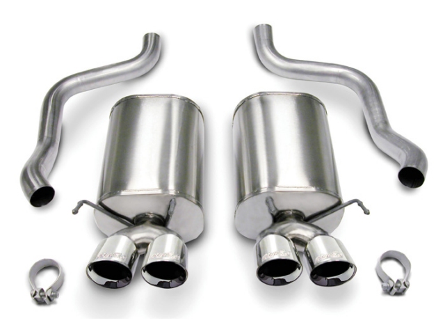 CORSA SPORT 2.5" Dual Rear Exit Axle-Back Exhaust w/ Twin 3.5" Polished Tips (2005-2008 Corvette LS2 & LS3) - Click Image to Close