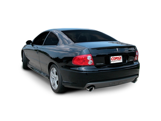 CORSA SPORT 2.5" Dual Rear Exit Cat-Back Exhaust w/ Single 4.0" Polished Tips (2005-2006 GTO) - Click Image to Close