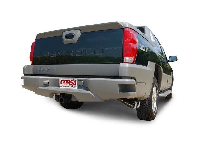 CORSA SPORT 3.0" Single Side Exit Cat-Back Exhaust w/ Twin 4.0" Polished Tips (2002-2006 Avalanche 5.3L V8)