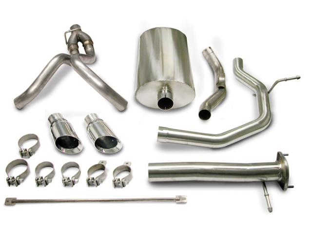 CORSA SPORT 3.0" Dual Rear Exit Cat-Back Exhaust w/ Single 4.0" Polished Tips (2003-2006 SSR) - Click Image to Close