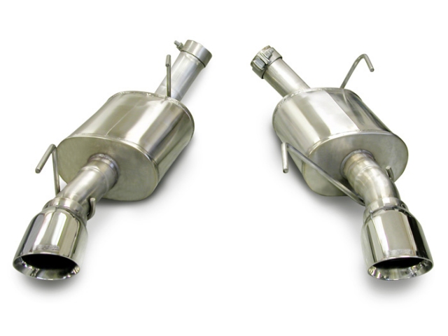 CORSA XTREME 2.5" Dual Rear Exit Axle-Back Exhaust w/ Single 4.0" Polished Tips (2005-2010 Mustang GT & Shelby GT500)